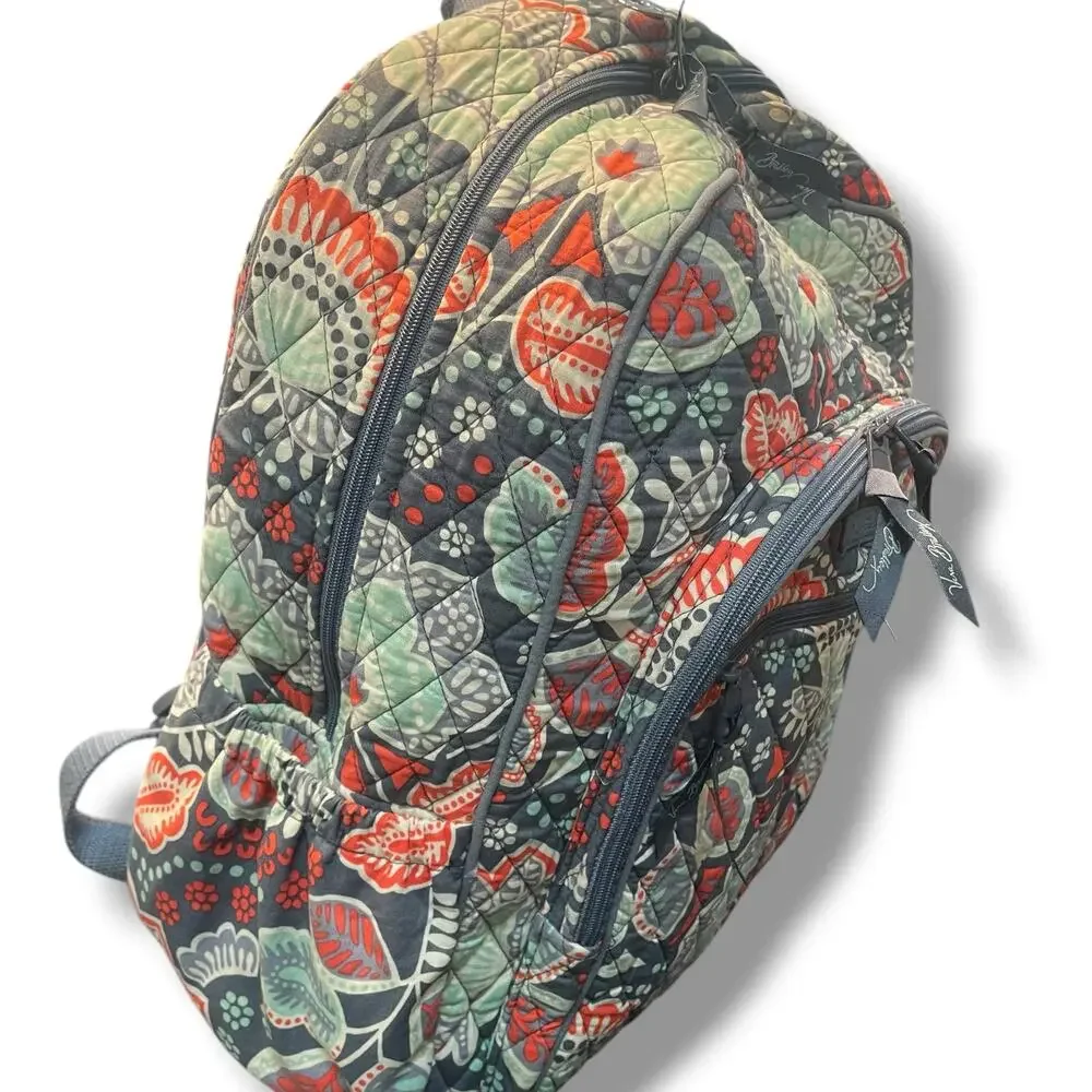 Vera Bradley Campus Backpack Nomadic Floral Quilted Travel Bag Carry On Large - Picture 5 of 16